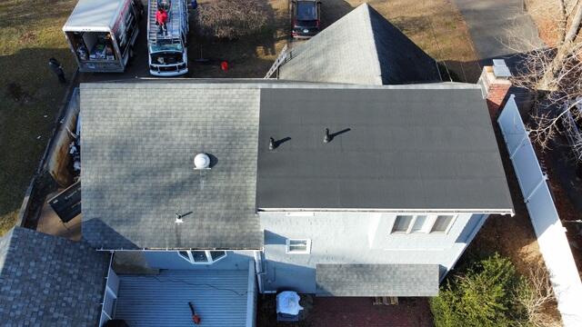 Finished Flat Roof: Aerial View