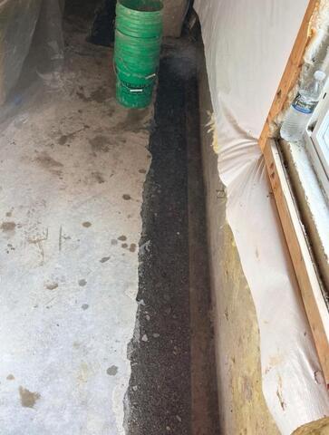 Waterproofing System Protects Basement for a Future Entertainment Space