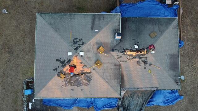 Shingle Removal Begins
