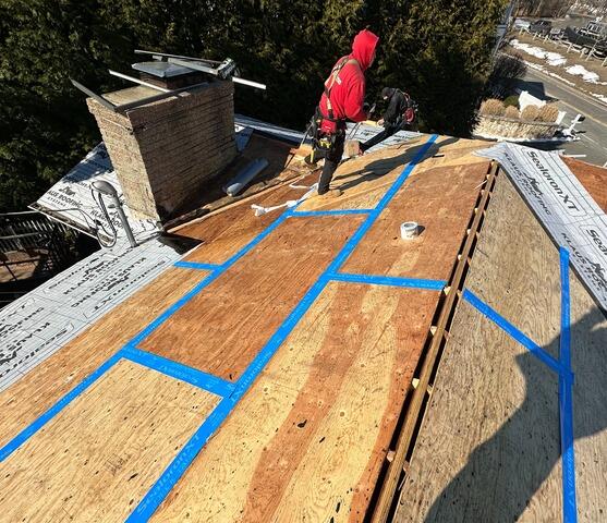 Seams Are Taped & Underlayment Is Applied