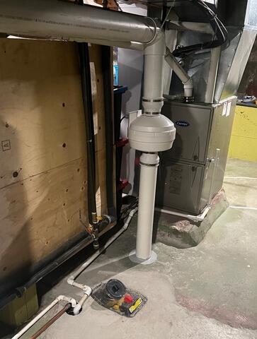 sub-slab depressurization radon mitigation system