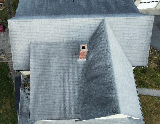 Aerial View of Roof Before Replacement