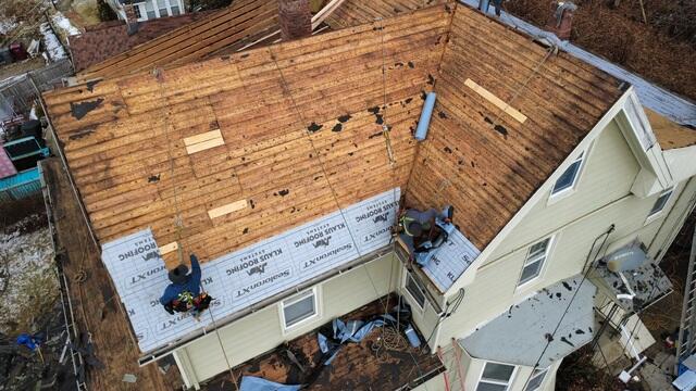 Plywood Is Replaced & Underlayment Application Begins