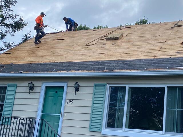Shingles Are Removed, Plywood Is Inspected