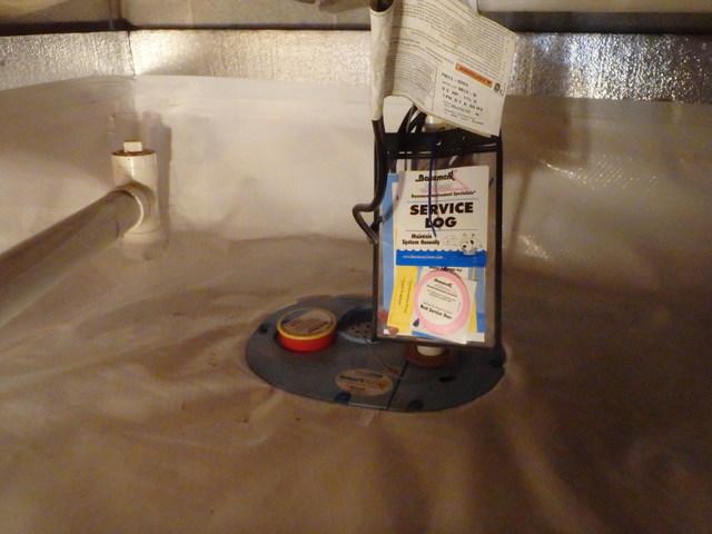 The SmartSump has been installed at the lowest point of the crawl space to collect water and to pump it outside