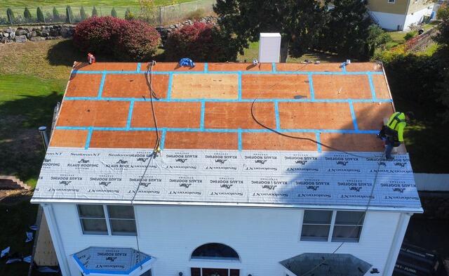 Seams Are Taped & Underlayment Is Applied