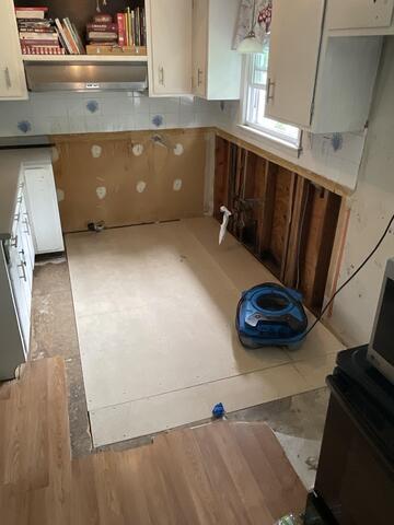 Drywall Removed and Sub-flooring installed After our Team Arrived in Seymour, CT.