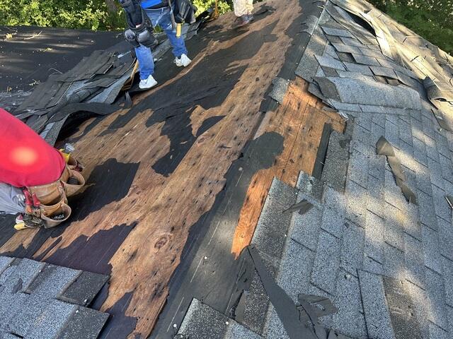 Old Shingles Are Removed