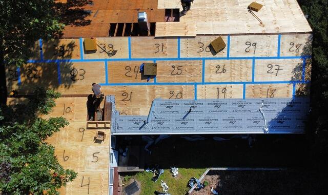 Seams Are Taped & Underlayment Is Applied