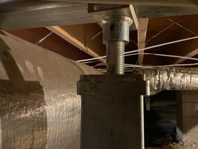 Sinking Crawl Space Supports Fixed