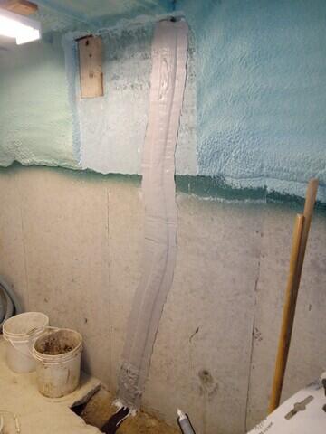 Flexible sealant troweled over