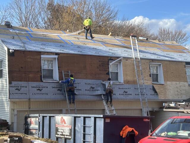 Taped Seams & Underlayment Placed