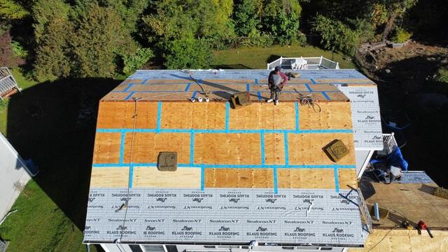 Seams Are Taped & Underlayment Is Applied
