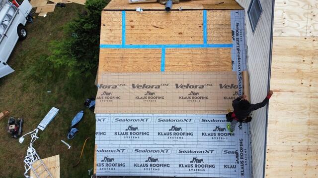 Seams Taped & Underlayment Applied