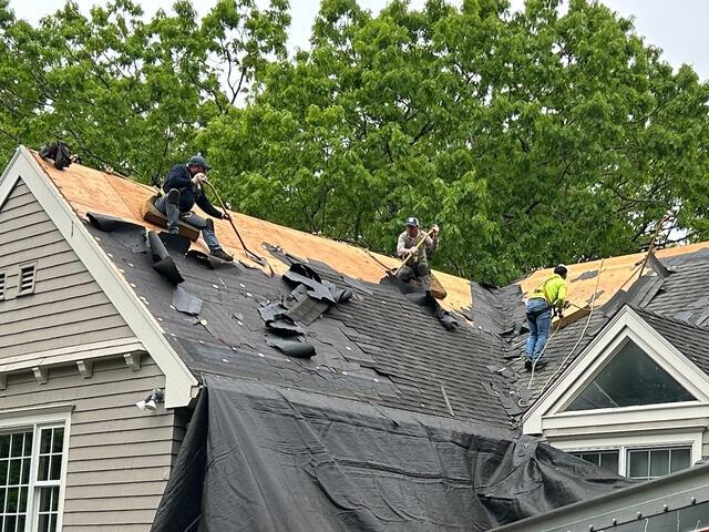 Old Shingles Are Removed
