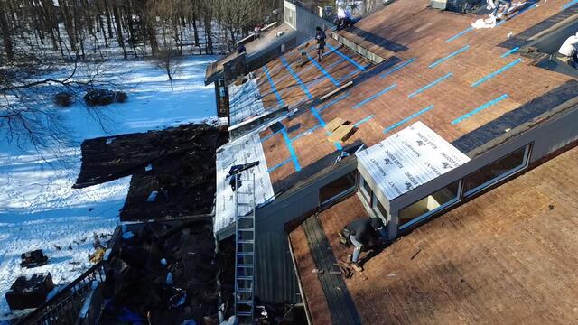 Seams Are Taped & Underlayment Is Applied