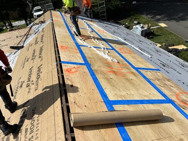 Seams Taped & Underlayment Applied