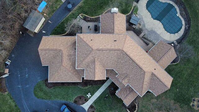 Aerial View of Completed Roof