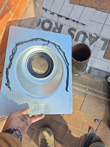 Caulk beads added to the vent.