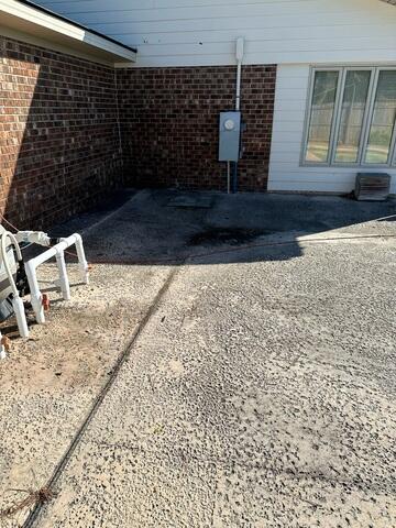 Low Spot in Concrete Where Water Pools
