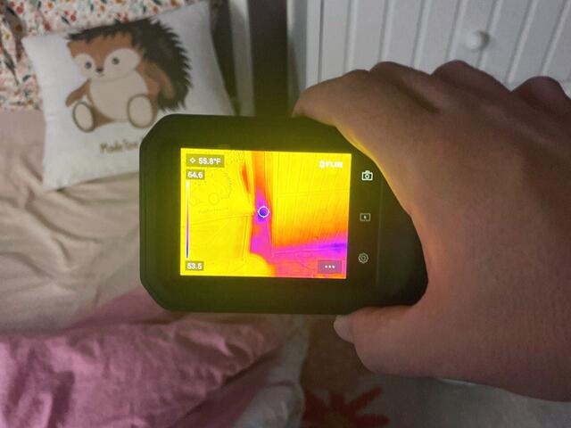 Thermal Imaging Uncovers Cold Floors and Drafts in Kids' Bedroom