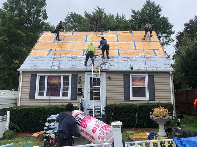 Seams Are Taped & Underlayment Is Applied