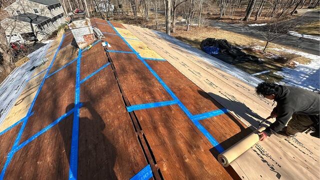 Seams Are Taped & Underlayment Is Applied