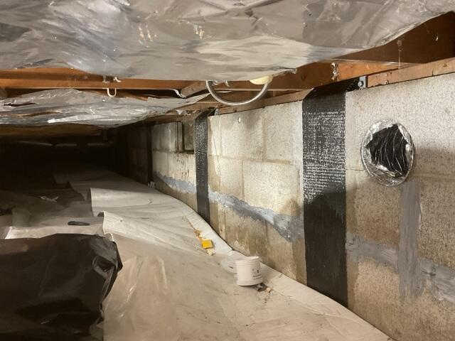 Stabilized Crawl Space Walls