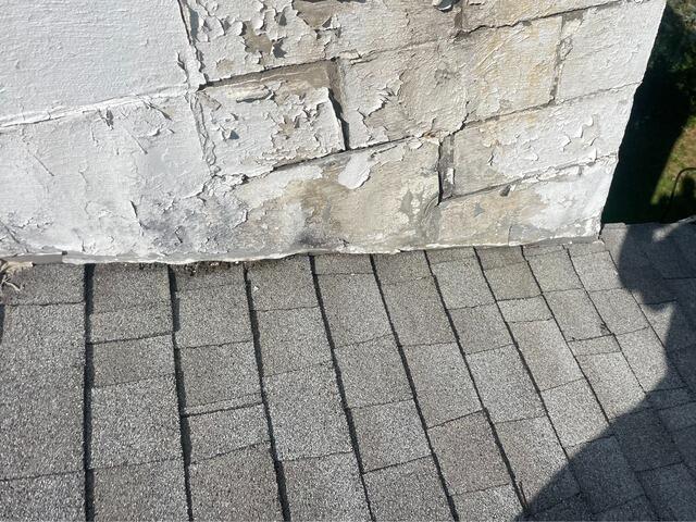 Before: Old Chimney Flashing
