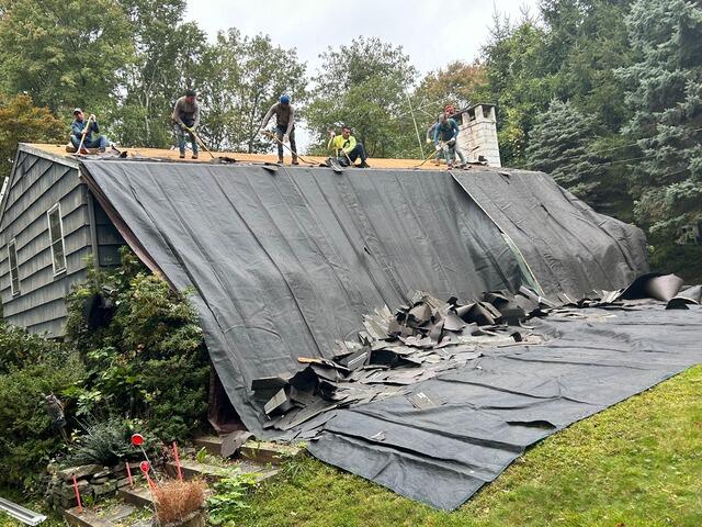Old Shingles Are Stripped