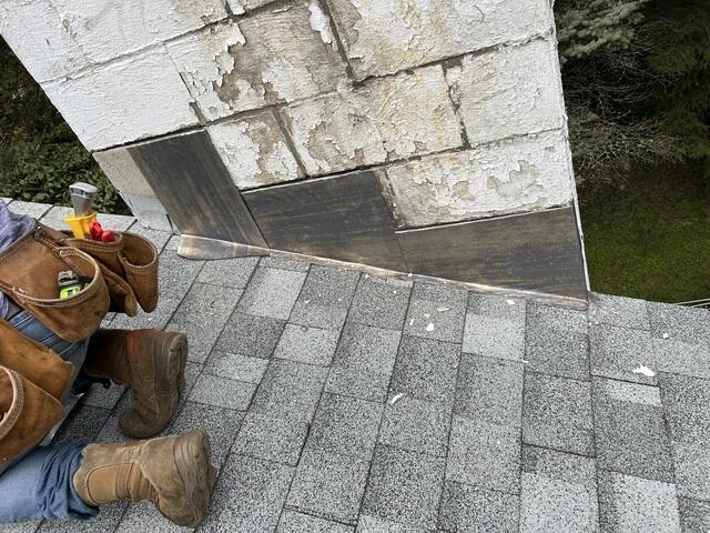 New Flashing Is Installed on the Chimney