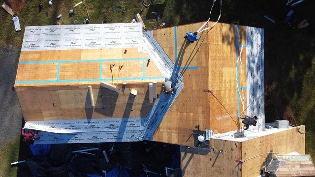 Seams Are Taped & Underlayment Is Installed