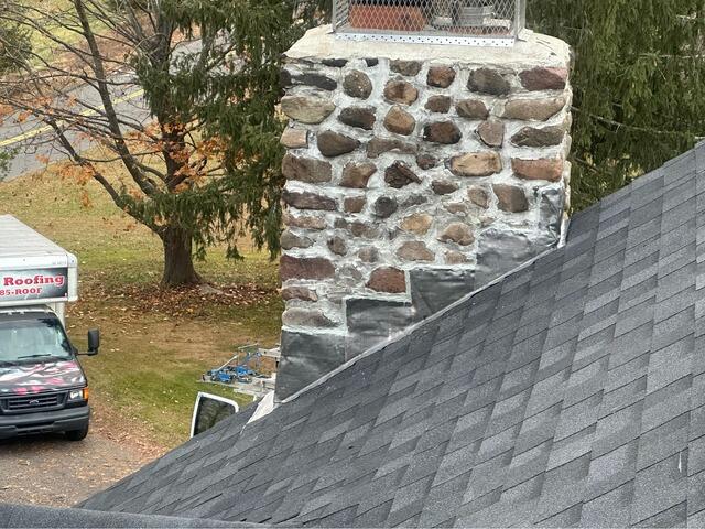 New Flashing Is Installed on Chimney