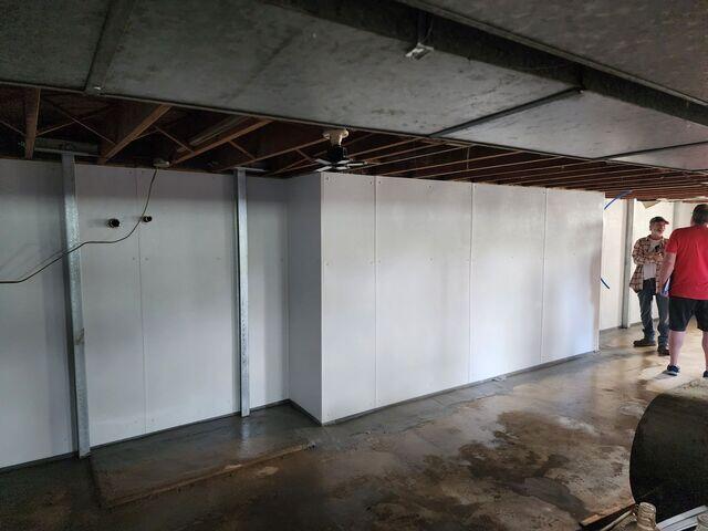Rigid, Waterproof Basement Wall Panels