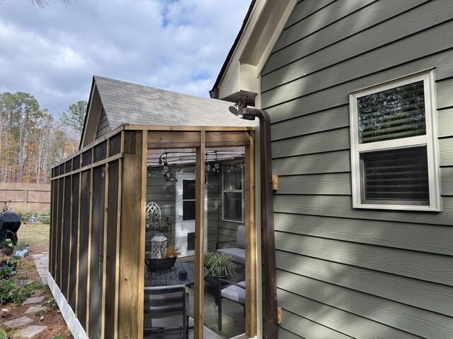 This downspout was disconnected