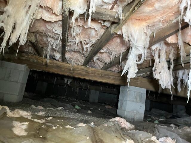 Moisture Soaked Crawl Space