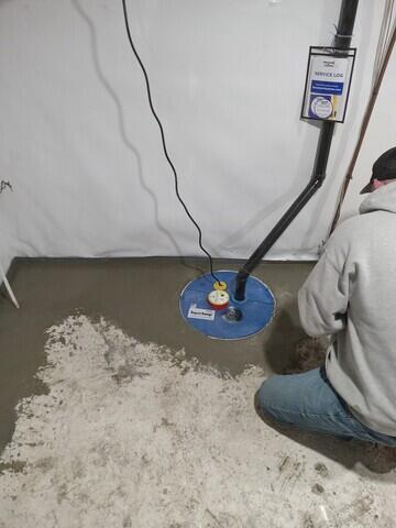 Floor re-concreted