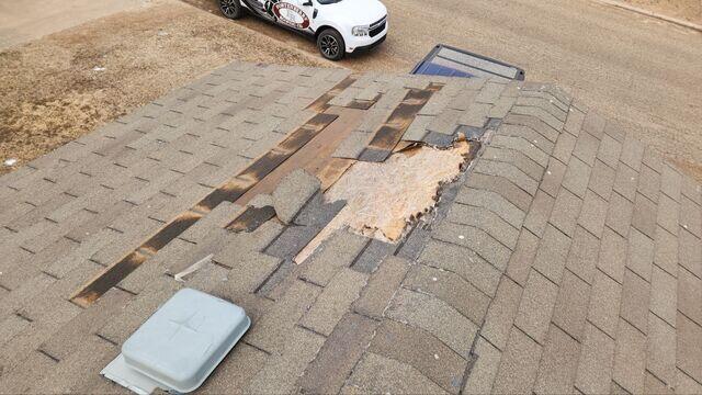 Damaging wind damage.