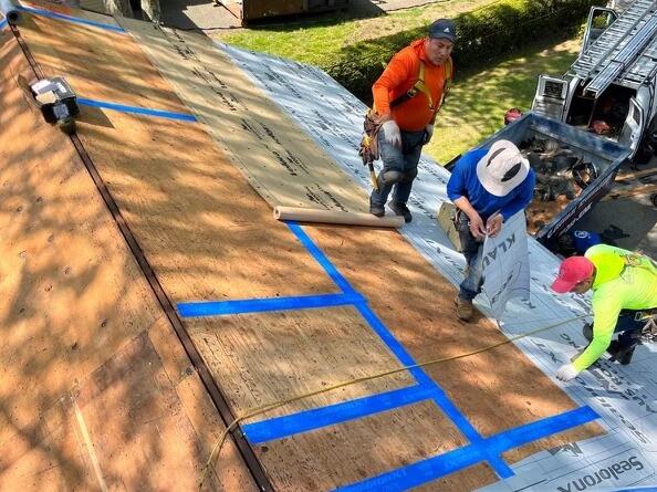 Seams Taped & Underlayment Applied