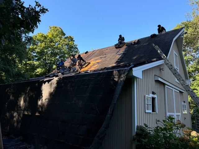 Old Shingles Are Stripped
