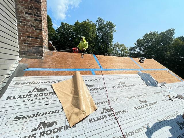 Seams Are Taped & Underlayment Is Applied