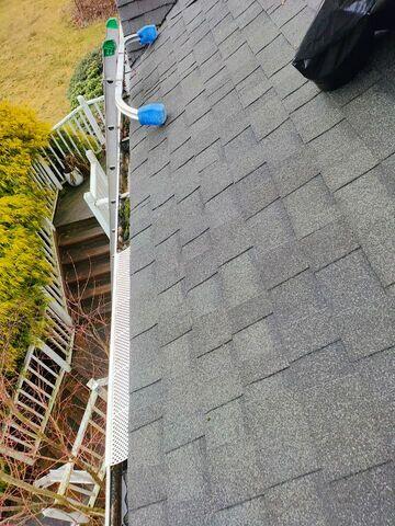 The remains of old gutter guards