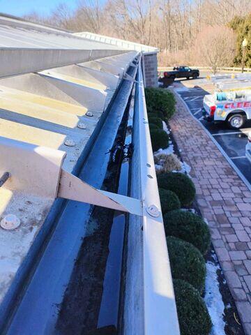 Standing water in the gutters