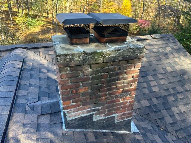 New Flashing Is Installed on the Chimney