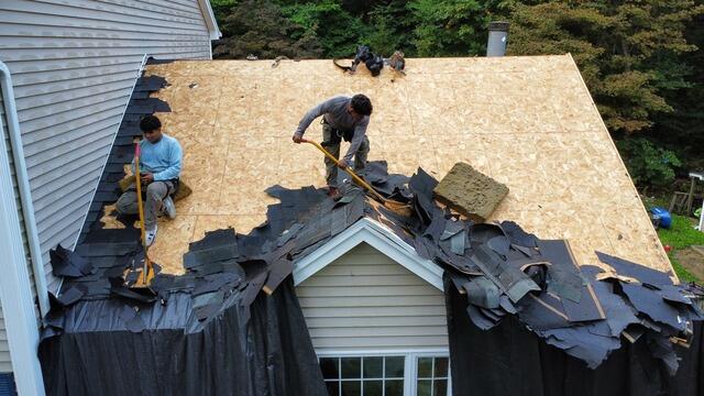 Old Shingles Are Removed