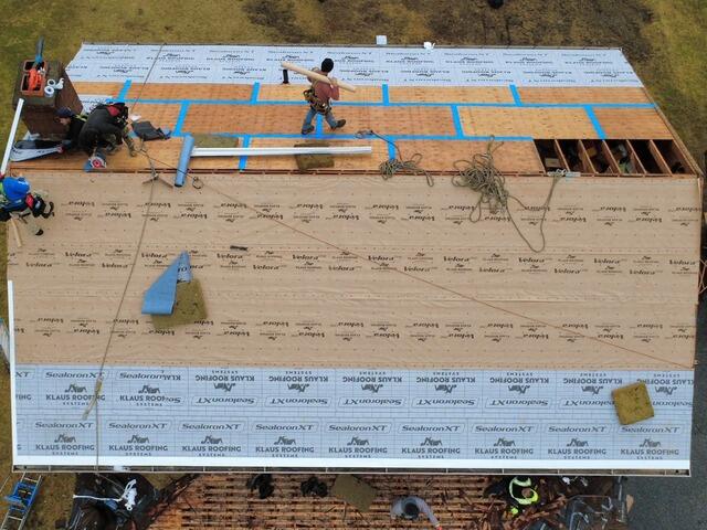 Seams Are Taped & Underlayment Is Installed