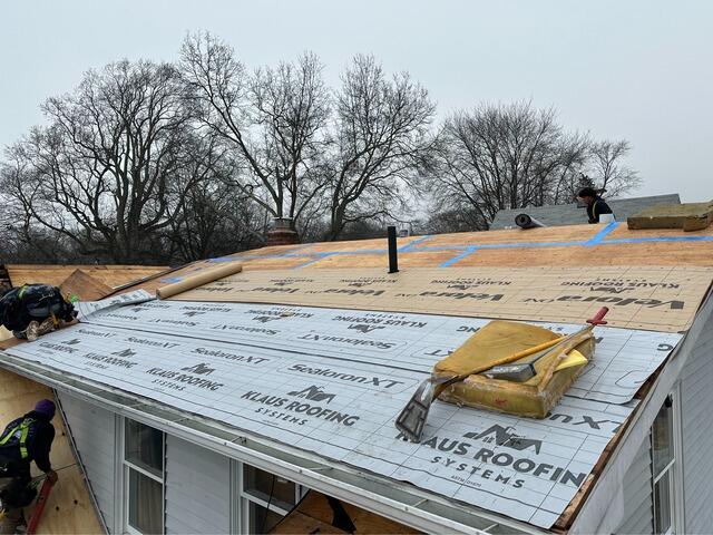 Seams Taped & Underlayment Applied