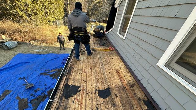 Old Decking Is Exposed