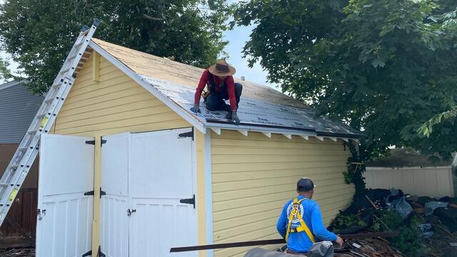 Underlayment on the Shed