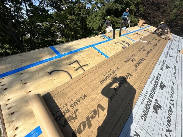 Seams Taped & Underlayment Applied